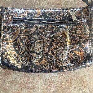 Patricia Nash TURATI SMALL TOP ZIP TRI-METALLIC Crossbody